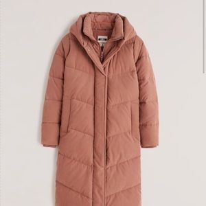 Abercrombie Terracotta Ultra Long Puffer - size S